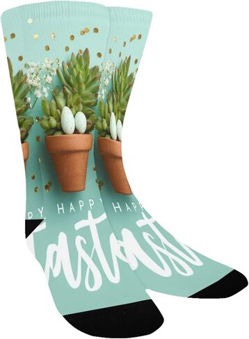 Succulent Easter Bloom Green Hiking Socks - Toddler Boys & Girls Warm Thick Thermal Winter Crew Socks for School, Daily Wear & Outdoor Activities in Saudi Arabia