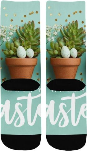 Succulent Easter Bloom Green Hiking Socks - Toddler Boys & Girls Warm Thick Thermal Winter Crew Socks for School, Daily Wear & Outdoor Activities in Saudi Arabia