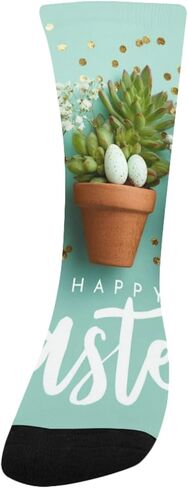 Succulent Easter Bloom Green Hiking Socks - Toddler Boys & Girls Warm Thick Thermal Winter Crew Socks for School, Daily Wear & Outdoor Activities in Saudi Arabia