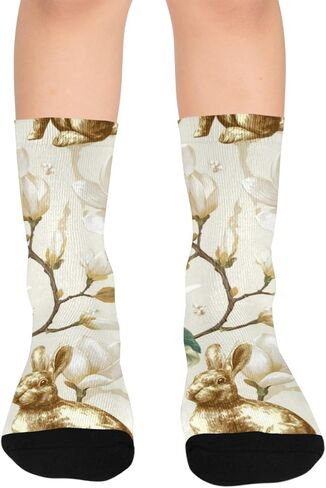 Golden Bunny Magnolia Hiking Socks - Toddler Boys & Girls Warm Thick Thermal Winter Crew Socks for School, Daily Wear & Outdoor Activities in Saudi Arabia