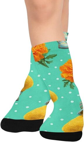 Cute Garden Chick Green Hiking Socks - Toddler Boys & Girls Warm Thick Thermal Winter Crew Socks for School, Daily Wear & Outdoor Activities in Saudi Arabia