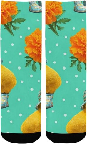 Cute Garden Chick Green Hiking Socks - Toddler Boys & Girls Warm Thick Thermal Winter Crew Socks for School, Daily Wear & Outdoor Activities in Saudi Arabia