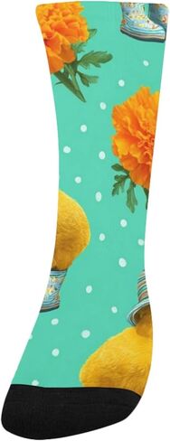 Cute Garden Chick Green Hiking Socks - Toddler Boys & Girls Warm Thick Thermal Winter Crew Socks for School, Daily Wear & Outdoor Activities in Saudi Arabia