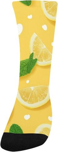 جوارب المشي لمسافات طويلة على شكل قلوب الليمون والنعناع الأصفر - جوارب شتوية حرارية سميكة دافئة للأولاد والبنات الصغار للمدرسة، والارتداء اليومي والأنشطة الخارجية in Kuwait