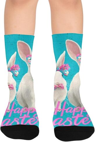 جوارب المشي لمسافات طويلة على شكل أرنب عيد الفصح الاستوائية - جوارب شتوية سميكة دافئة للأولاد والبنات الصغار للمدرسة، والارتداء اليومي والأنشطة الخارجية in Kuwait