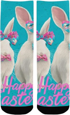 جوارب المشي لمسافات طويلة على شكل أرنب عيد الفصح الاستوائية - جوارب شتوية سميكة دافئة للأولاد والبنات الصغار للمدرسة، والارتداء اليومي والأنشطة الخارجية in Kuwait
