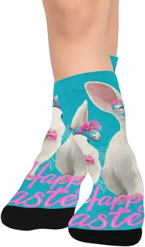 جوارب المشي لمسافات طويلة على شكل أرنب عيد الفصح الاستوائية - جوارب شتوية سميكة دافئة للأولاد والبنات الصغار للمدرسة، والارتداء اليومي والأنشطة الخارجية in Kuwait