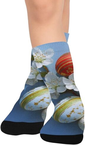 جوارب فاخرة للمشي لمسافات طويلة باللون الأزرق لعيد الفصح - جوارب شتوية سميكة دافئة للأولاد والبنات الصغار للمدرسة، والارتداء اليومي والأنشطة الخارجية in Kuwait