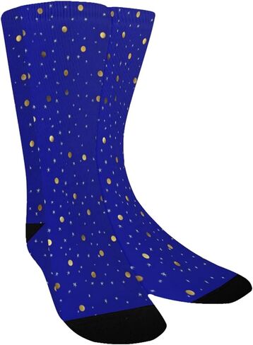 جوارب المشي لمسافات طويلة بنقاط بيضاء ذهبية ملكية - جوارب شتوية حرارية سميكة دافئة للأولاد والبنات للمدرسة، والارتداء اليومي والأنشطة الخارجية in Kuwait