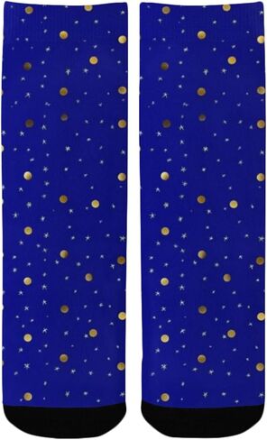 جوارب المشي لمسافات طويلة بنقاط بيضاء ذهبية ملكية - جوارب شتوية حرارية سميكة دافئة للأولاد والبنات للمدرسة، والارتداء اليومي والأنشطة الخارجية in Kuwait