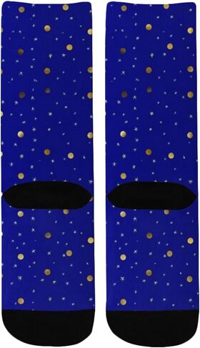 جوارب المشي لمسافات طويلة بنقاط بيضاء ذهبية ملكية - جوارب شتوية حرارية سميكة دافئة للأولاد والبنات للمدرسة، والارتداء اليومي والأنشطة الخارجية in Kuwait