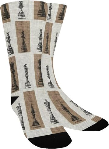 Vintage Chess Sketch Hiking Socks - Toddler Boys & Girls Warm Thick Thermal Winter Crew Socks for School, Daily Wear & Outdoor Activities in Saudi Arabia