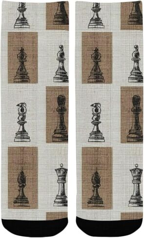 Vintage Chess Sketch Hiking Socks - Toddler Boys & Girls Warm Thick Thermal Winter Crew Socks for School, Daily Wear & Outdoor Activities in Saudi Arabia