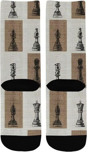 Vintage Chess Sketch Hiking Socks - Toddler Boys & Girls Warm Thick Thermal Winter Crew Socks for School, Daily Wear & Outdoor Activities in Saudi Arabia