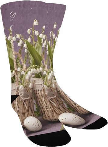 Vintage Easter Art Purple Hiking Socks - Toddler Boys & Girls Warm Thick Thermal Winter Crew Socks for School, Daily Wear & Outdoor Activities in Saudi Arabia