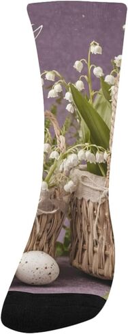 Vintage Easter Art Purple Hiking Socks - Toddler Boys & Girls Warm Thick Thermal Winter Crew Socks for School, Daily Wear & Outdoor Activities in Saudi Arabia