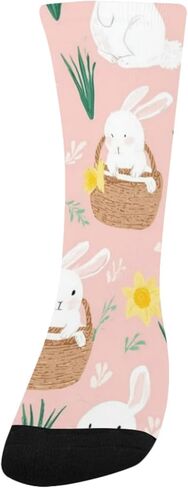 جوارب Bunny Basket Daffodil Pink للمشي لمسافات طويلة - جوارب شتوية حرارية سميكة دافئة للأولاد والبنات للمدرسة، والارتداء اليومي والأنشطة الخارجية in Kuwait