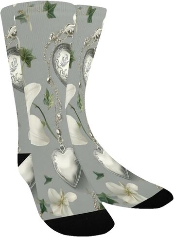 Elegant Ivy Motif Hiking Socks - Toddler Boys & Girls Warm Thick Thermal Winter Crew Socks for School, Daily Wear & Outdoor Activities in Saudi Arabia