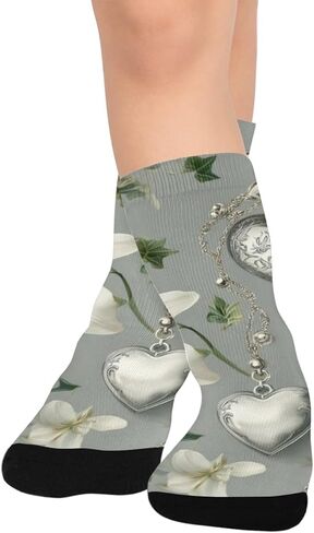 Elegant Ivy Motif Hiking Socks - Toddler Boys & Girls Warm Thick Thermal Winter Crew Socks for School, Daily Wear & Outdoor Activities in Saudi Arabia