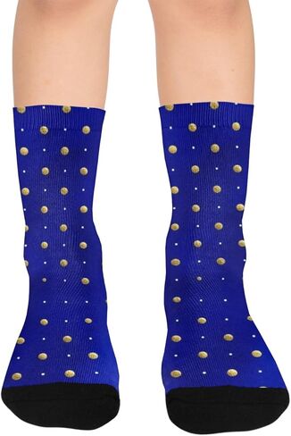 جوارب المشي لمسافات طويلة باللون الأزرق الملكي - جوارب شتوية حرارية سميكة دافئة للأولاد والبنات الصغار للمدرسة، والارتداء اليومي والأنشطة الخارجية in Kuwait