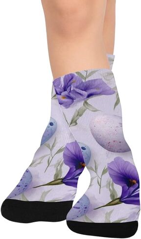 جوارب أرجوانية للتنزه سيرًا على الأقدام لعيد الفصح من Ink Iris - جوارب شتوية حرارية سميكة دافئة للأولاد والبنات للمدرسة، والارتداء اليومي والأنشطة الخارجية in Kuwait