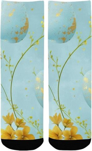 جوارب التنزه سيرًا على الأقدام على شكل بيضة عيد الفصح باللون الأزرق - جوارب شتوية سميكة دافئة للأولاد والبنات الصغار للمدرسة، والارتداء اليومي والأنشطة الخارجية in Kuwait