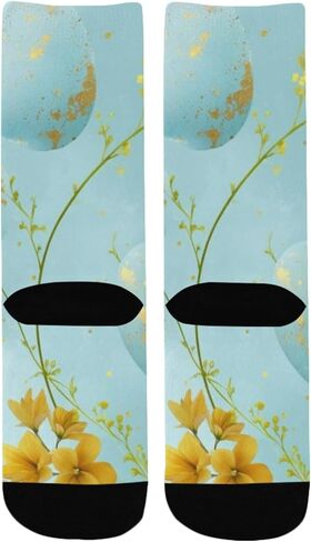 جوارب التنزه سيرًا على الأقدام على شكل بيضة عيد الفصح باللون الأزرق - جوارب شتوية سميكة دافئة للأولاد والبنات الصغار للمدرسة، والارتداء اليومي والأنشطة الخارجية in Kuwait