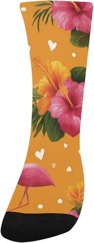 Tropical Flamingos Bloom Hiking Socks - Toddler Boys & Girls Warm Thick Thermal Winter Crew Socks for School, Daily Wear & Outdoor Activities in Saudi Arabia