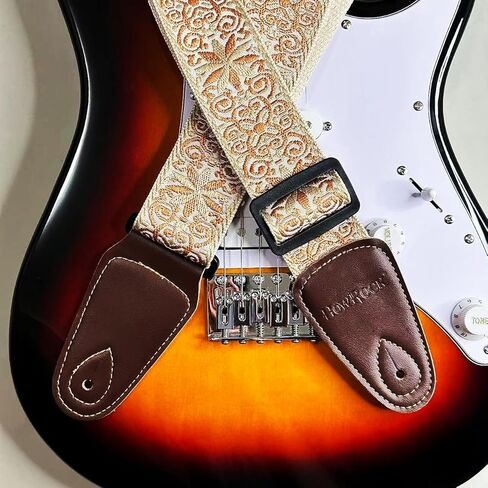 حزام الغيتار القيثارات الصوتية الكهربائية باس القيثارة الملحقات البني البرتقالي الأصفر سلسلة ميلارد اللون الجاكار التطريز القطن قابل للتعديل الرجعية الكتف الأشرطة حزام لعازفي الجيتار in Kuwait