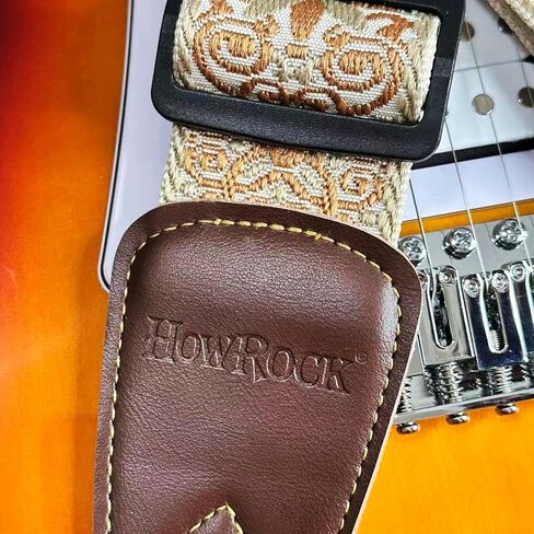 حزام الغيتار القيثارات الصوتية الكهربائية باس القيثارة الملحقات البني البرتقالي الأصفر سلسلة ميلارد اللون الجاكار التطريز القطن قابل للتعديل الرجعية الكتف الأشرطة حزام لعازفي الجيتار in Kuwait