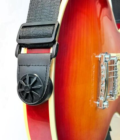 2 Piece Universal Quick-Change Guitar Strap Lock Fits Most Electric, Acoustic & Bass Guitars (Only Accessories(Black) in Saudi Arabia