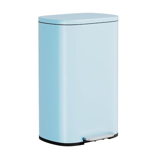 PayLessHere Stainless Steel Trash Can with Lid - Removable Inner Bucket, Foot Pedal, Soft Close for Office, Home, Kitchen (Red, 13 G) in Kuwait