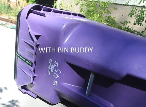 Bin Buddys (2/Pack) - Garbage/Trash/Recycling Bin Strap Prevents Wind from Scattering Trash/Recycling - Automatically Releases for Trash Truck in Saudi Arabia