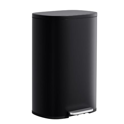 PayLessHere Stainless Steel Trash Can with Lid - Removable Inner Bucket, Foot Pedal, Soft Close for Office, Home, Kitchen (Red, 13 G) in Kuwait