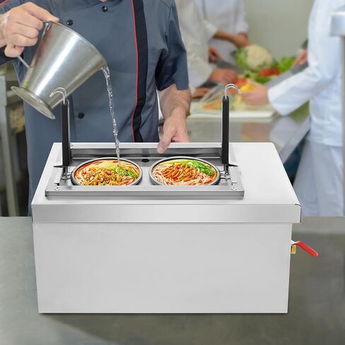 Commercial Pasta Cooker with 2 Noodle Filter, 9L Electric Noodles Pasta Boiler, 2.5KW Multifunctional Pasta Warmer Noodles Cooker, 50-110℃ for Spaghetti Ramen, Noodles and Vegetables in Saudi Arabia