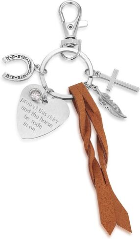 MIXJOY Horse Rider Saddle Heart Charm Keychain for Women Men, Meaningful Equestrian Riding Horse Lovers Riders Accessories in Saudi Arabia