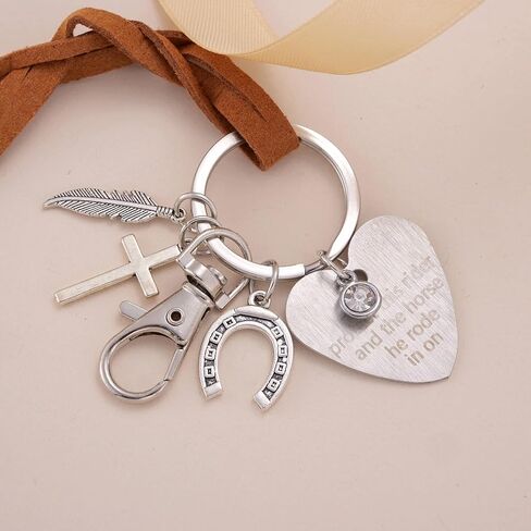 MIXJOY Horse Rider Saddle Heart Charm Keychain for Women Men, Meaningful Equestrian Riding Horse Lovers Riders Accessories in Saudi Arabia