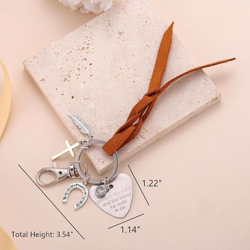 MIXJOY Horse Rider Saddle Heart Charm Keychain for Women Men, Meaningful Equestrian Riding Horse Lovers Riders Accessories in Saudi Arabia