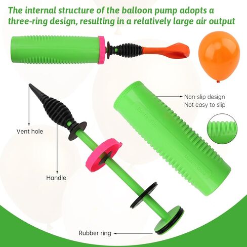 2pcs Balloon Pump Hand Two-Way Dual Action inflate,with Balloon Tying Tool,Hand Blower Air Pumper for Balloons,Handheld Air Pump,Portable Manual Balloons Inflators for Party in Saudi Arabia