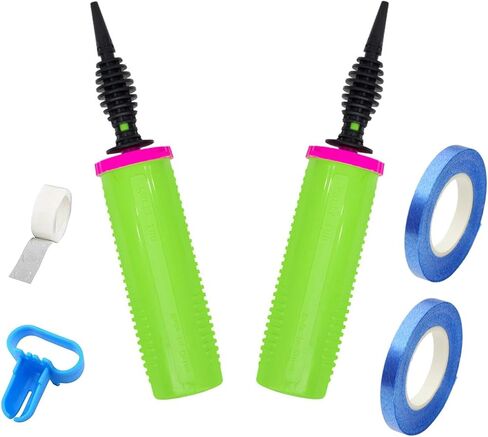 2pcs Balloon Pump Hand Two-Way Dual Action inflate,with Balloon Tying Tool,Hand Blower Air Pumper for Balloons,Handheld Air Pump,Portable Manual Balloons Inflators for Party in Saudi Arabia