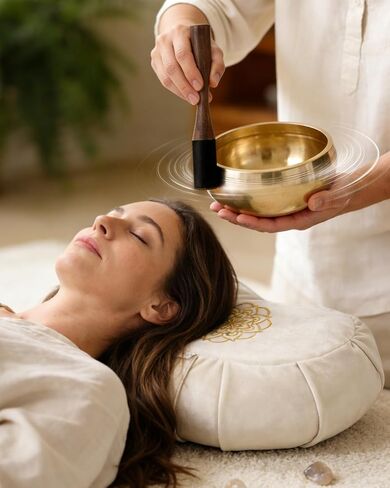 2-Pack Tibetan Singing Bowls Set - 100% Handmade in Nepal, Sound Bowl Meditation Set for Yoga, Chakra Healing, Meditation Gifts, Unique Gifts for Women in Kuwait