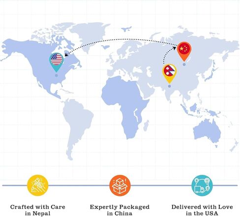 2-Pack Tibetan Singing Bowls Set - 100% Handmade in Nepal, Sound Bowl Meditation Set for Yoga, Chakra Healing, Meditation Gifts, Unique Gifts for Women in Kuwait