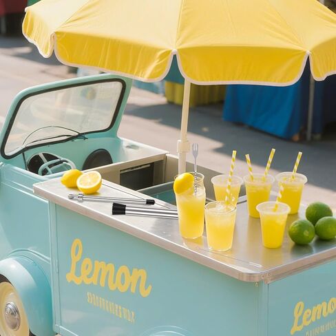 مجموعة من 5 قطع من خرامة المصاصة، مجموعة لوازم حامل عصير الليمون مع أداة ثقب المصاصة للأغطية البلاستيكية، وخلاط لعصير الليمون والكوكتيل، وأكواب عصير الليمون القابلة لإعادة الاستخدام. in Kuwait