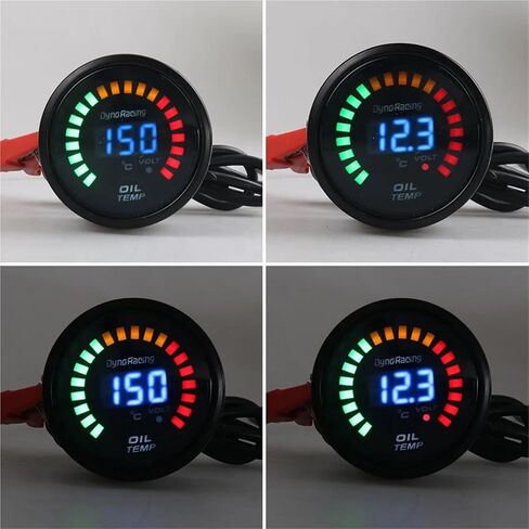 1 قطعة أسود 2 بوصة 52 مللي متر الرقمية LED سيارة النفط مقياس الحرارة 20-150 مئوية سيارة متر BX101454 in Saudi Arabia