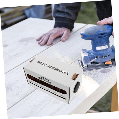 DECHOUS Sanding Belts with Dispenser Box 6-Inch Abrasive Sandpaper Rolls for and Glass Polishing Fine Grit Sand Paper for DIY Woodworking Projects in Saudi Arabia