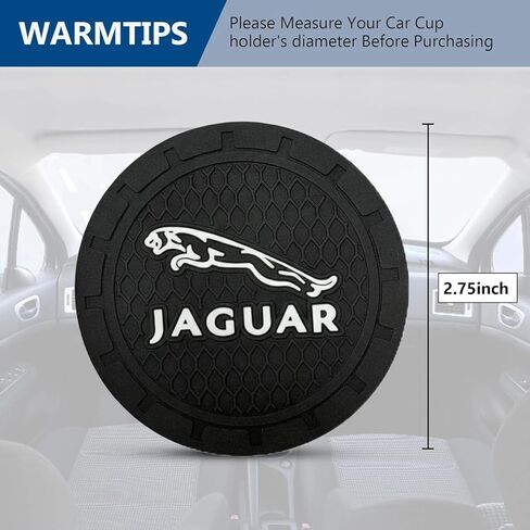 قواعد أكواب السيارة، من أجل Jaguar I-PAC F-PAC E-PAC XEL XFL XJ XF Series من السيليكون المضاد للانزلاق حامل الأكواب الداخلي للسيارة، ملحقات السيارة الداخلية قطعتان in Kuwait