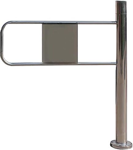 بوابة أمان عالمية من الفولاذ المقاوم للصدأ - حاجز مشاة يدوي متأرجح بزاوية 90 درجة مع ارتداد تلقائي، دخول بالدفع اليدوي - مثالية لمحلات السوبر ماركت والأماكن العامة (90×97 سم، يسار) in Kuwait