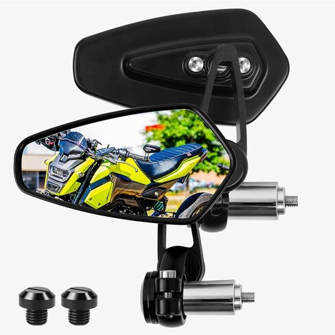 مرايا الدراجات النارية للمقودات ، 7/8 "تشمل مرايا نهاية الشريط مقابس المرآة متوافقة مع Honda Grom MSX125 Z650 Z125 Pro Z750 Z800 MT-07 MT-03 MT-09 FZ-07 FZ09 FZ8 FZ6R0 GSX-S125 in Kuwait