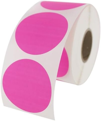 Fluorescent Pink Circle Stickers and Labels - 1.5" in Saudi Arabia