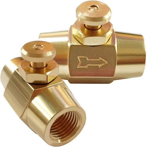 Uenede 1/4 Inch NPT Brass Push Button Check Valve, 1/4" NPT Female Thread Normally Closed Type, Air One-Way Control Switch Shut-Off Valve (Pack of 2) in Saudi Arabia